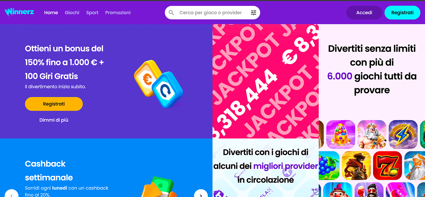 Winnerz casino senza documenti
